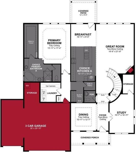 Beazer Homes Heath Golf and Yacht Club Madison Floorplan.