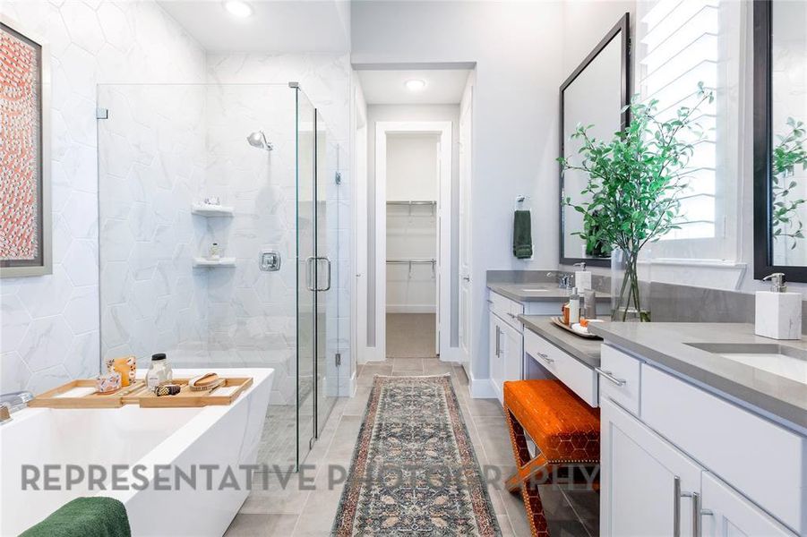 Furnished interior view inside a new home in Tavolo Park, Fort Worth (Image 33).