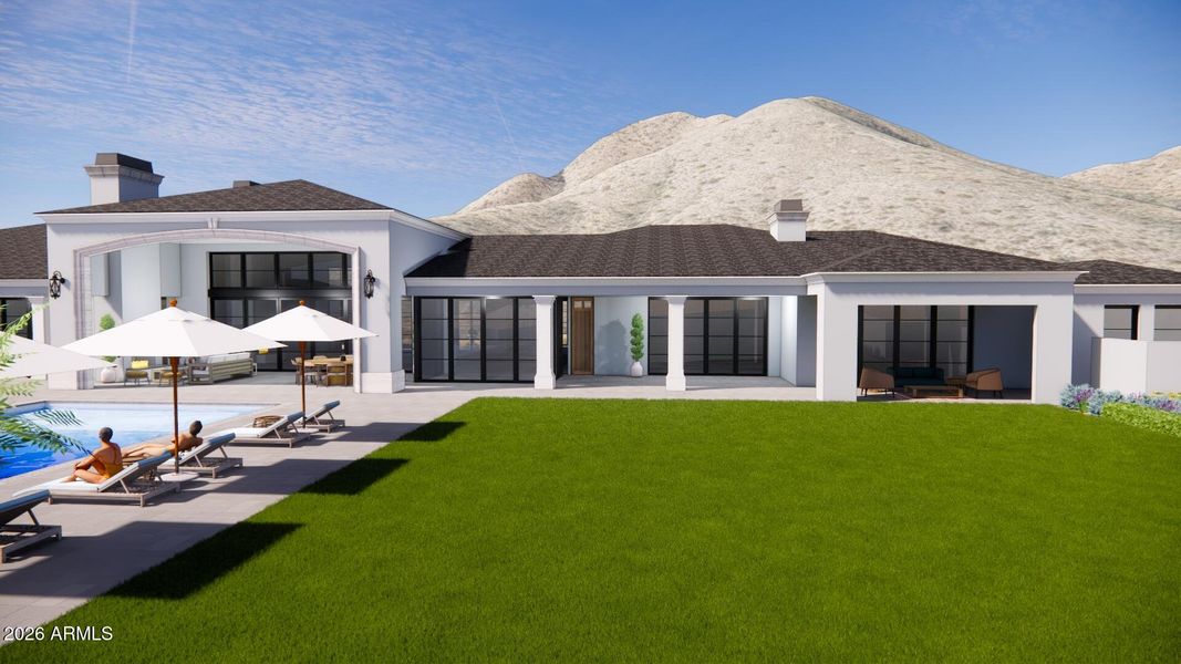 Expansive rear Yard & Pool