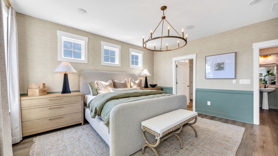 Furnished interior view inside a new home in Oak Bend, James Island (Image 10).