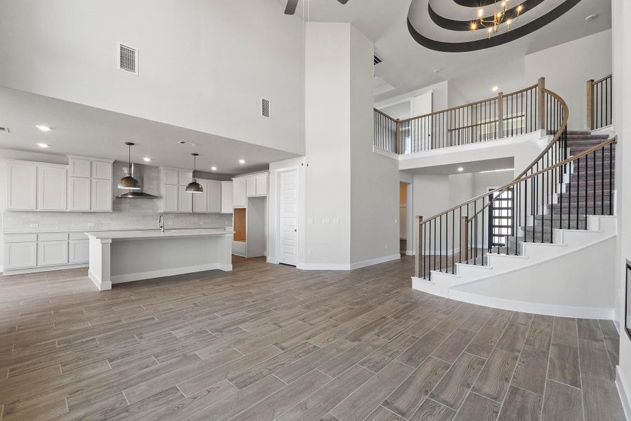 Furnished interior view inside a new home in Lariat, Liberty Hill (Image 10). Furnished interior view inside a new home in Lariat, Liberty Hill (Image 10).