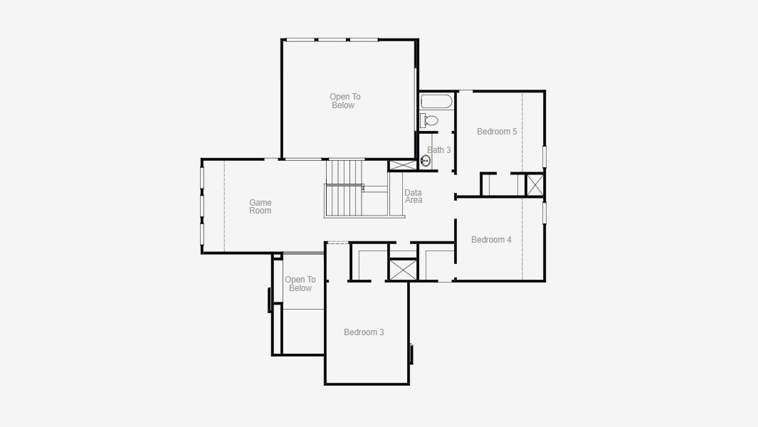 2D floor plan layout of this home in Wildflower Ranch, Fort Worth, TX (Image 3).