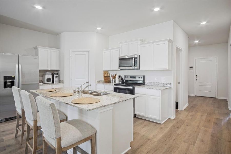 Furnished interior view inside a new home in , Fate (Image 8).