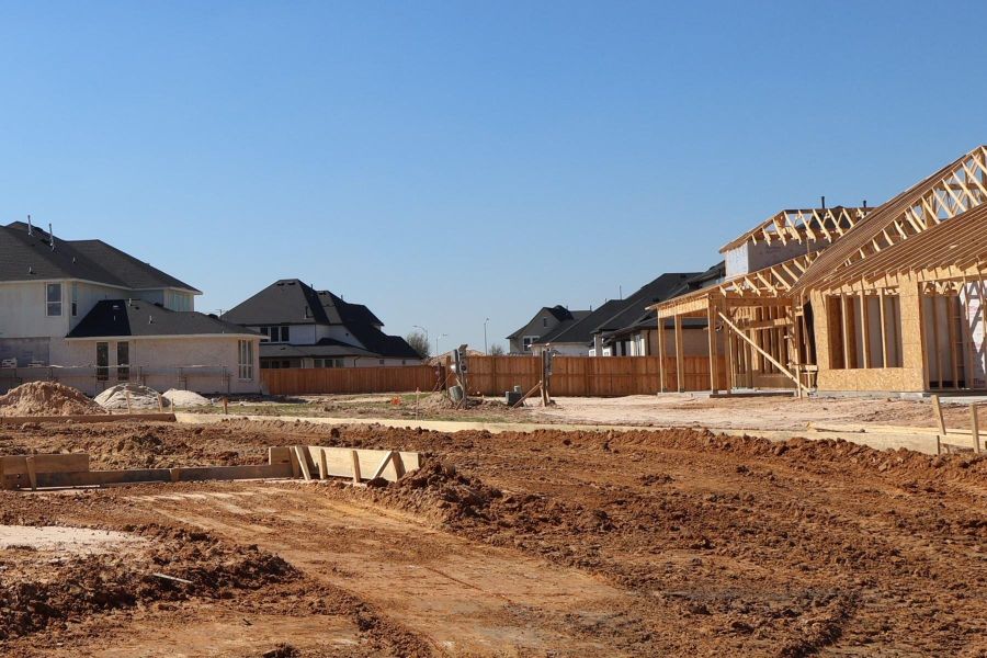 In-progress construction of a new home in Dunham Pointe, Cypress, TX (Image 6).