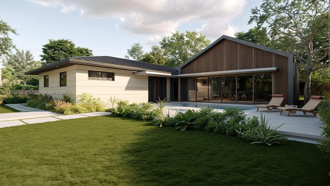 Exterior details and patio area of a home in , Miami (Image 4).