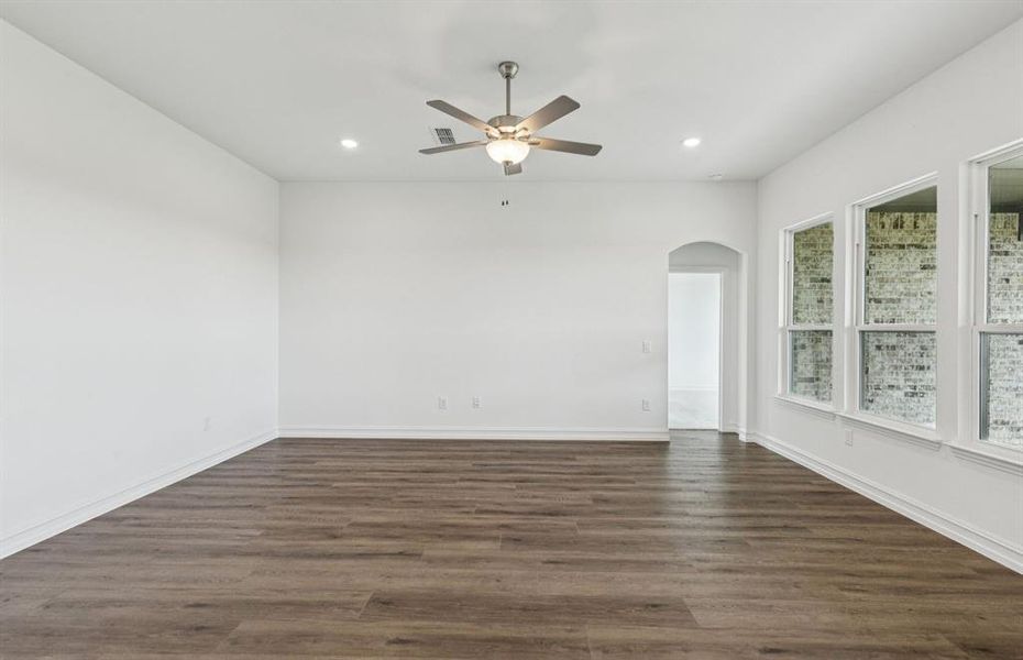 Bright and inviting gathering room perfect for entertaining  *Real home pictured