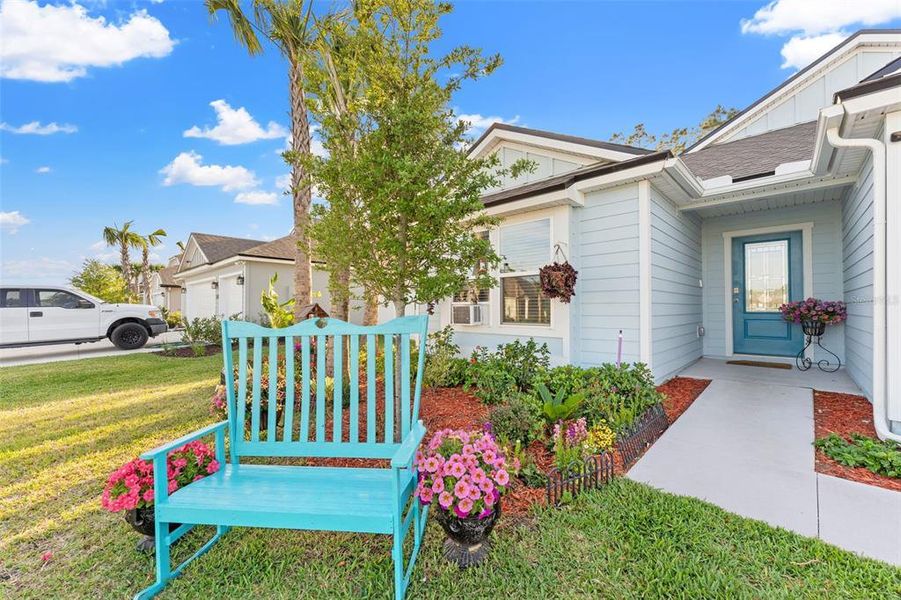 Front exterior of a new home in Sawmill Branch, Palm Coast, FL, highlighting curb appeal (Image 20).