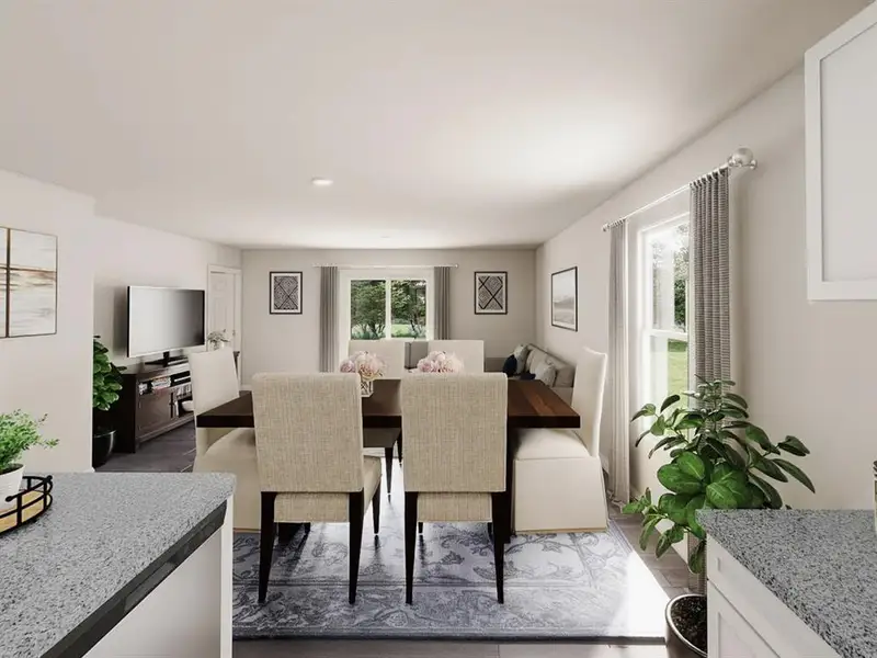 Furnished interior in a model home at Still Water Lake in Godley (Image 15).