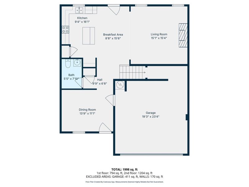 2D floor plan layout of this home in Catawba Trace, Catawba, NC (Image 5).