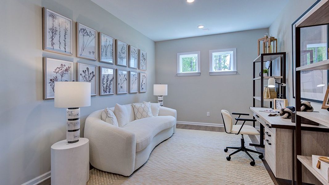 Furnished interior view inside a new home in Silverstone, Knightdale (Image 7). Furnished interior view inside a new home in Silverstone, Knightdale (Image 7).