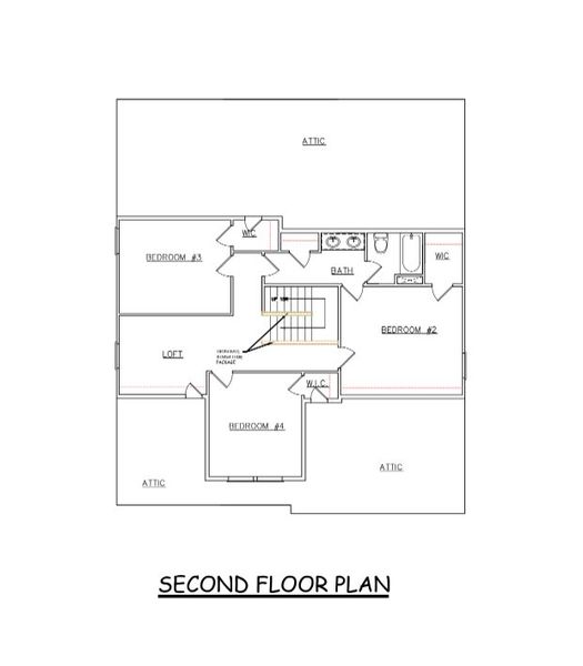 2D floor plan layout for the Adrian - Single Family Homes by Dream Finders Homes in Conner Springs, Social Circle, GA (Image 6).