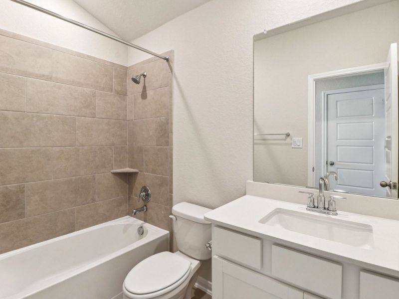 Furnished interior view inside a new home in Remington Ranch, San Antonio (Image 13). Furnished interior view inside a new home in Remington Ranch, San Antonio (Image 13).