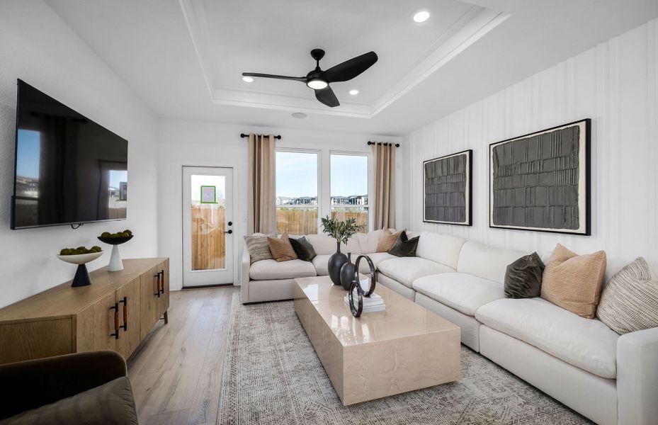Representative furnished interior of a home built from the Fentress by Pulte Homes in Cameron Place, Austin (Image 9).