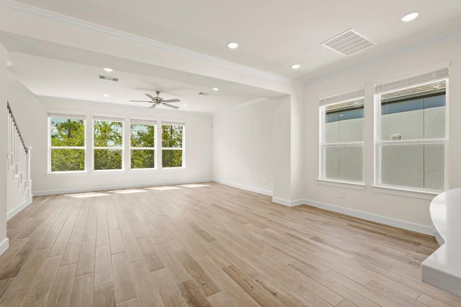 Bright and airy living space (*Photo not of actual home and used for illustration purposes only.)