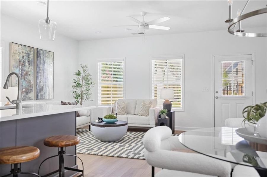 Furnished interior view inside a new home in , Marietta (Image 10). Furnished interior view inside a new home in , Marietta (Image 10).
