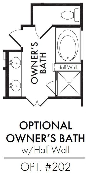 Master Bath – Tub Shower 1/2 Wall Master Bath – Tub Shower 1/2 Wall
