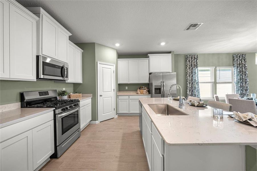 Furnished interior view inside a new home in Pioneer Ranch: Pioneer Ranch 50's, Ocala (Image 7). Furnished interior view inside a new home in Pioneer Ranch: Pioneer Ranch 50's, Ocala (Image 7).