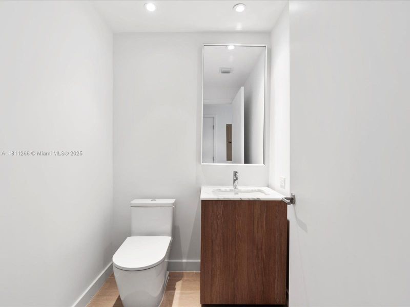 Furnished interior view inside a new home in Five Park, Miami Beach (Image 9).