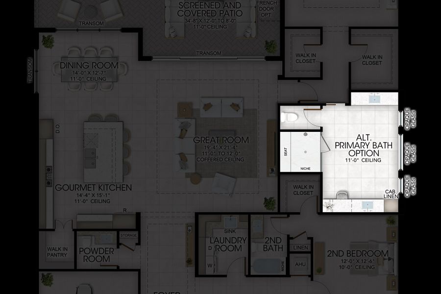 2D floor plan layout for the Savannah by GL Homes in Valencia Del Mar, Boynton Beach, FL (Image 4). 2D floor plan layout for the Savannah by GL Homes in Valencia Del Mar, Boynton Beach, FL (Image 4).