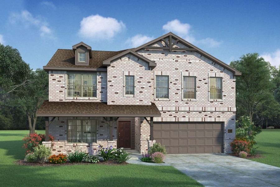 Representative exterior photo of a completed home built from the Boxwood III Trinity Grove Signature by Brohn Homes in Trinity Grove, Spring, TX (Image 10).
