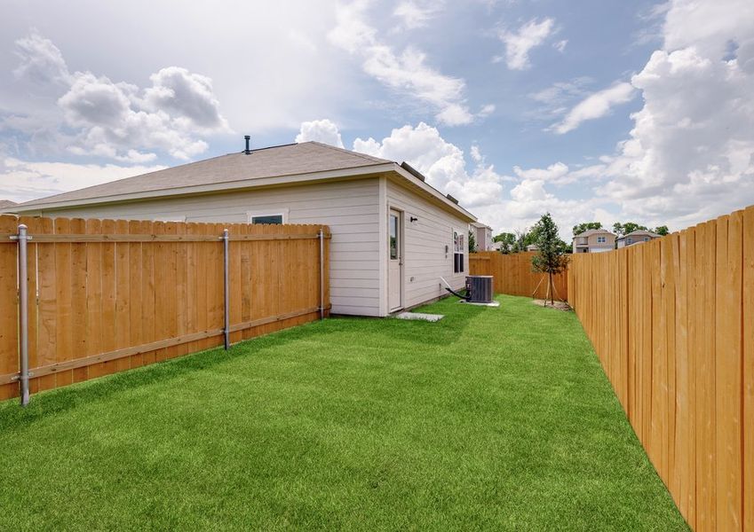 The Hawthorn has a fully fenced-in back yard.