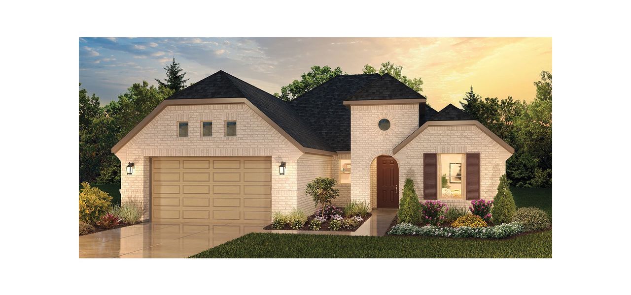 Representative exterior photo of a completed home built from the Bella by Robson Resort Communities in Robson Ranch Texas, Denton, TX (Image 1). Representative exterior photo of a completed home built from the Bella by Robson Resort Communities in Robson Ranch Texas, Denton, TX (Image 1).