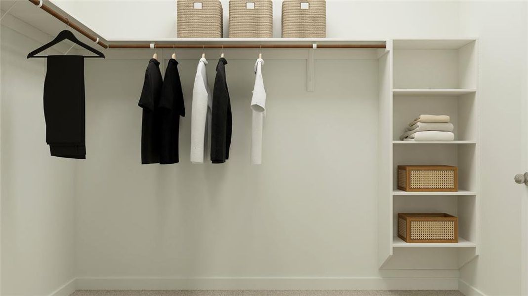 View of spacious closet