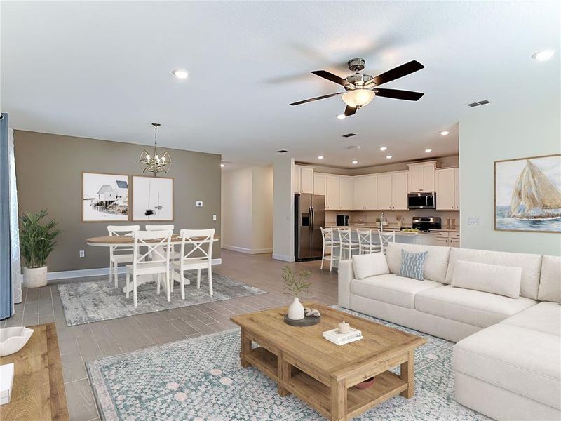 Furnished interior view inside a new home in , Ormond Beach (Image 12). Furnished interior view inside a new home in , Ormond Beach (Image 12).