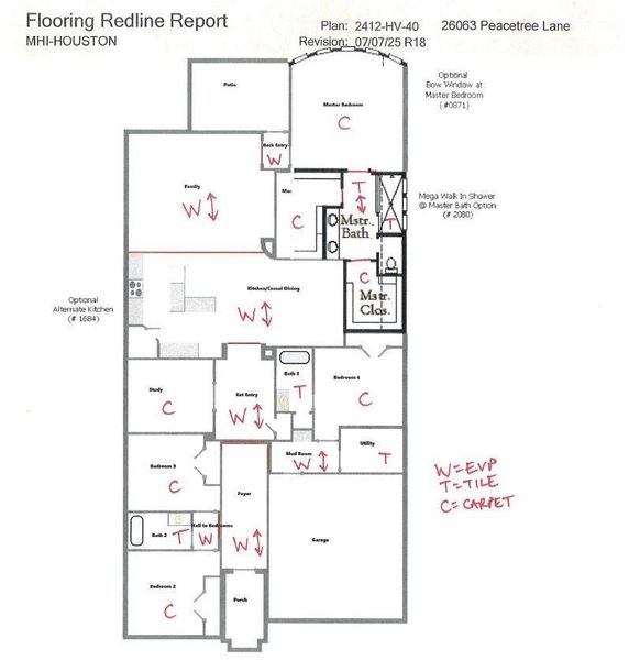 2D floor plan layout of this home in Wildtree, Magnolia, TX (Image 3).
