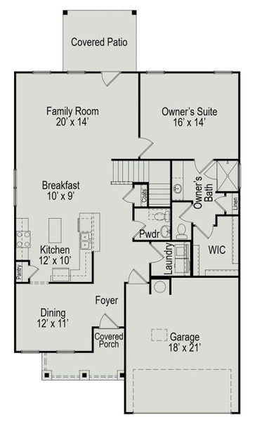 2D floor plan layout of this home in Foxtail Palms, Manvel, TX (Image 3).