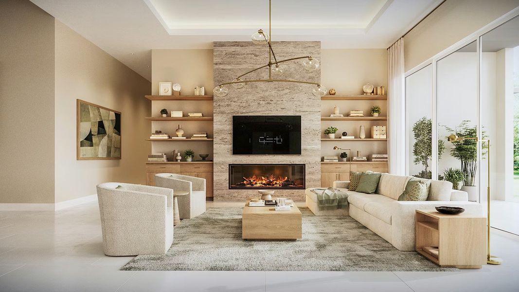 Representative furnished interior of a home built from the Santino Grande by GHO Homes in Tesoro Club, Port St. Lucie (Image 4).