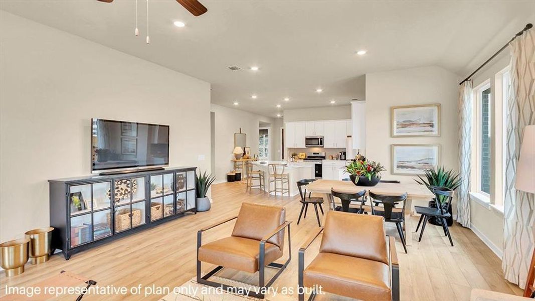 Furnished interior view inside a new home in The Preserve at Forum, Grand Prairie (Image 3). Furnished interior view inside a new home in The Preserve at Forum, Grand Prairie (Image 3).