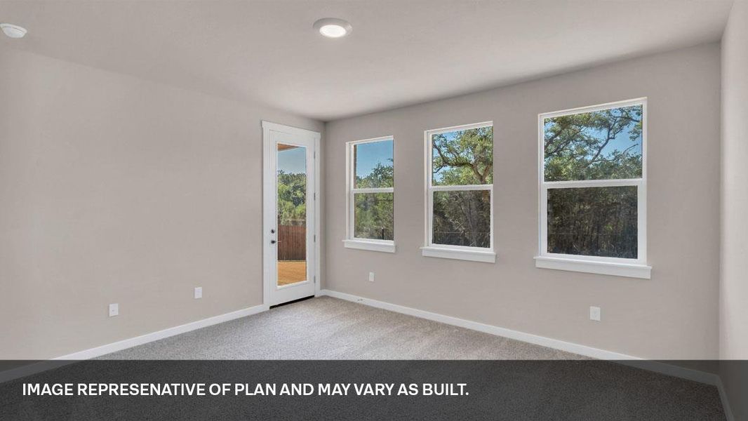 Spacious, unfurnished interior of a new home in Rosenbusch Ranch, Leander (Image 21). Spacious, unfurnished interior of a new home in Rosenbusch Ranch, Leander (Image 21).