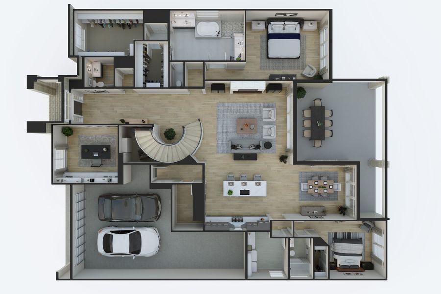 Image 8 representing the Lamesa by Tri Pointe Homes in Harvest Green, Richmond, TX.