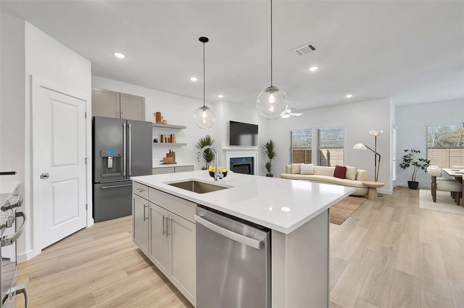 Furnished interior view inside a new home in Aspire at Reunion, Newark (Image 7).