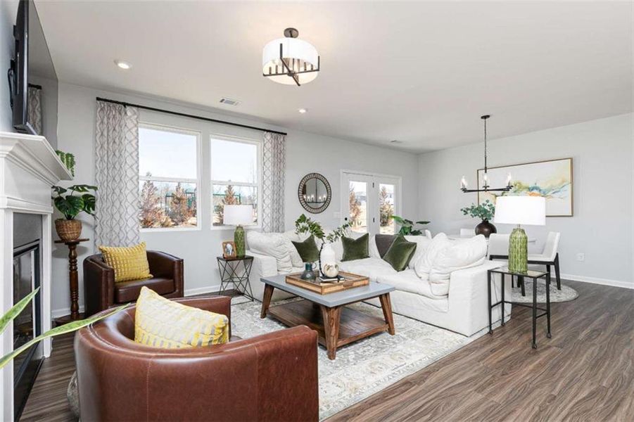Furnished interior view inside a new home in River Oaks, Locust Grove (Image 6).