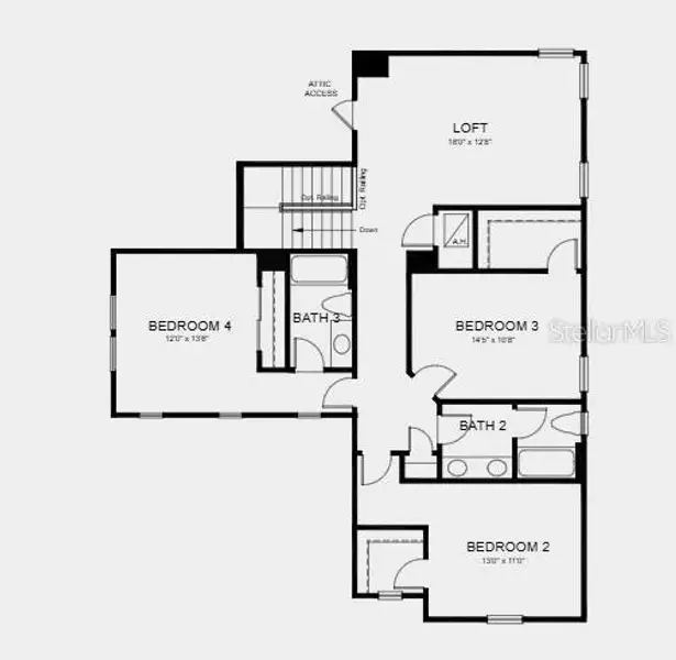 2D floor plan layout of this home in Timber Ridge, Plant City, FL (Image 3).