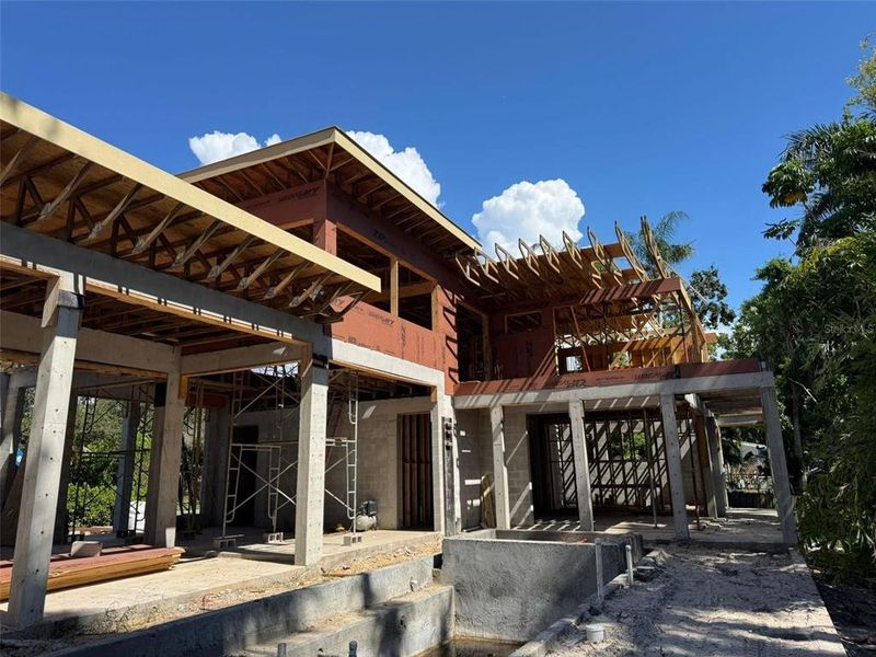 In-progress construction of a new home in , Sarasota, FL (Image 9).