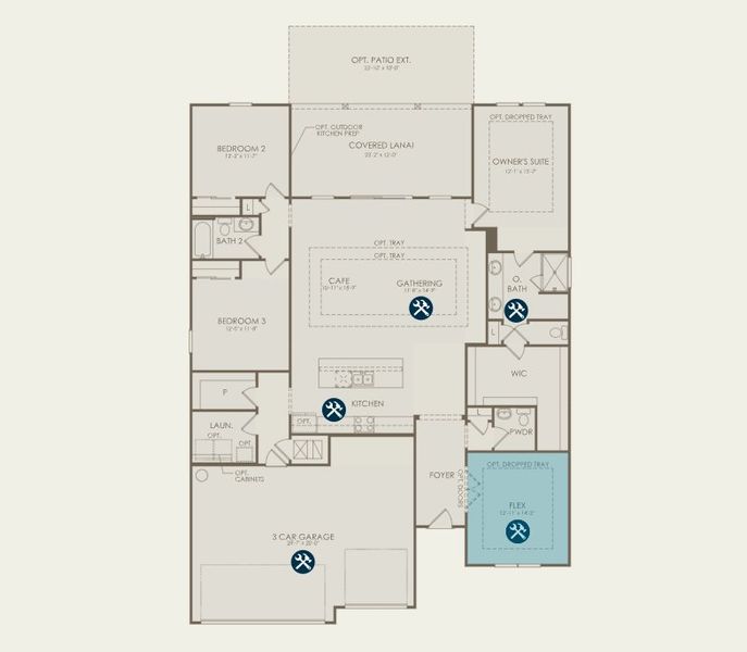 2D floor plan layout of this home in Wingate Landing, Jacksonville, FL (Image 5).