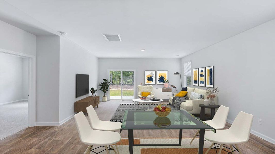 Representative furnished interior of a home built from the MANNING by D.R. Horton in Autumn's Wood, Brunswick (Image 5).