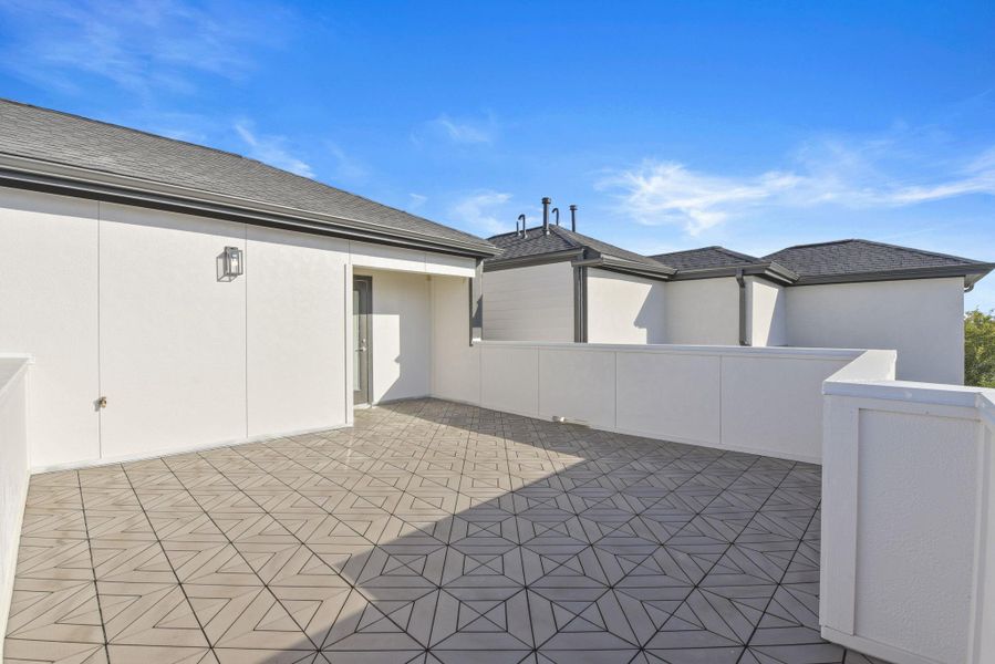Exterior details and patio area of a home in , Houston (Image 25).