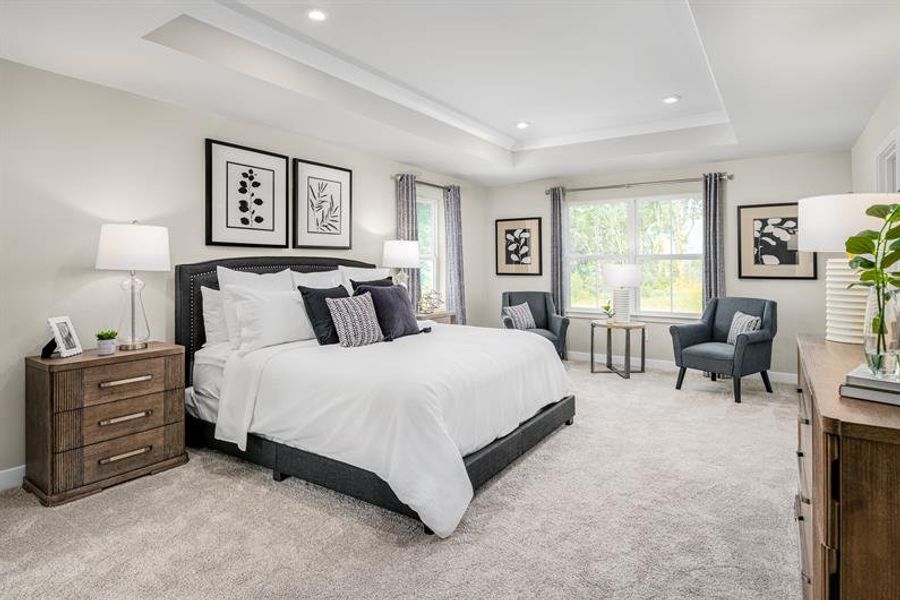 Representative furnished interior of a home built from the Columbia by Ryan Homes in Crystal Falls, Dawsonville (Image 11).