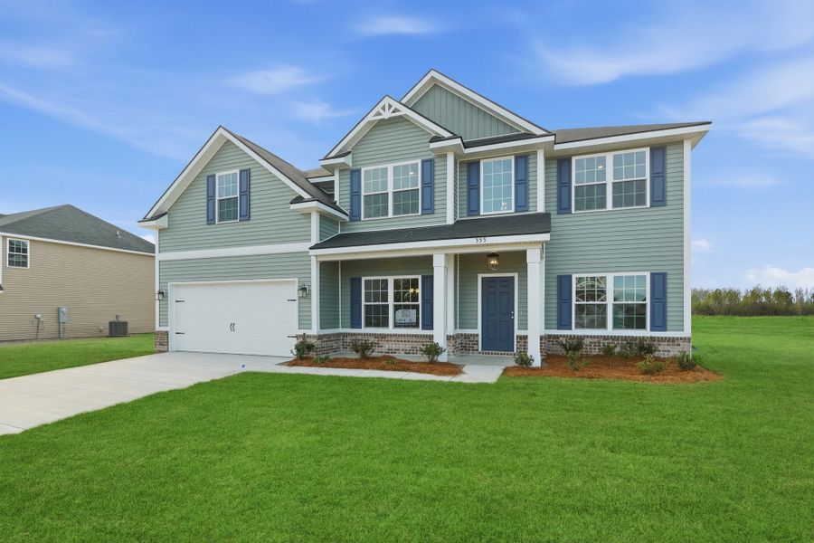 Representative exterior photo of a completed home built from the The Richland by RTS Homes in Grand Reserve, Hinesville, GA (Image 23).