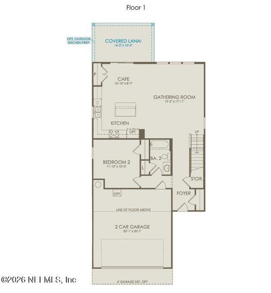 2D floor plan layout of this home in The Preserve at Bannon Lakes, St. Augustine, FL (Image 3). 2D floor plan layout of this home in The Preserve at Bannon Lakes, St. Augustine, FL (Image 3).