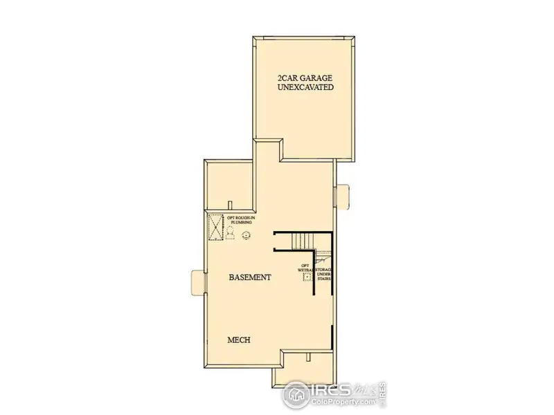 2D floor plan layout of this home in Kinston Cottage, Loveland, CO (Image 4).