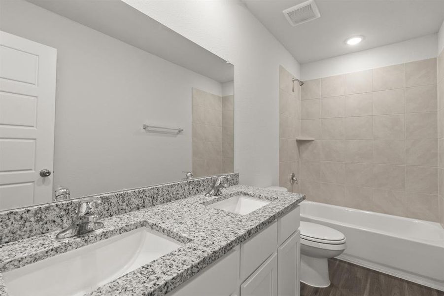 Furnished interior view inside a new home in Retreat at Fossil Creek, Fort Worth (Image 6). Furnished interior view inside a new home in Retreat at Fossil Creek, Fort Worth (Image 6).