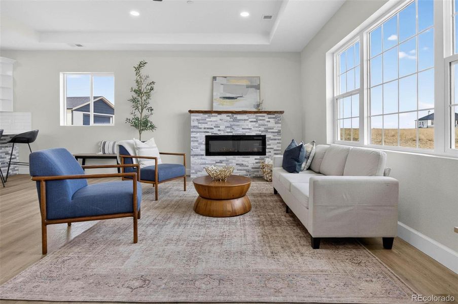 Furnished interior view inside a new home in , Strasburg (Image 9).