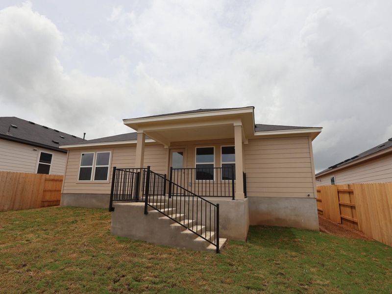 Exterior details and patio area of a home in Willow Springs, Buda (Image 3). Exterior details and patio area of a home in Willow Springs, Buda (Image 3).