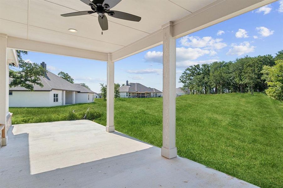 Exterior details and patio area of a home in Lucky Ridge, Boyd (Image 27).