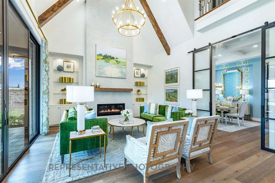 Furnished interior view inside a new home in Star Trail, Prosper (Image 28).